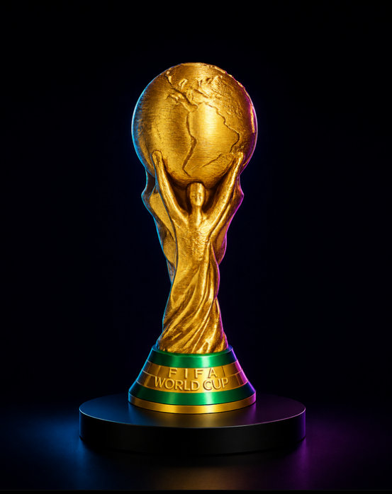 Gold World Cup Inspired Trophy